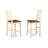 3 Piece Counter Height Dining Table Set Contains a Round Table with Pedestal and 2 Kitchen Dining Chairs, Buttermilk & Cherry-1709696635-1712291809-1668053860