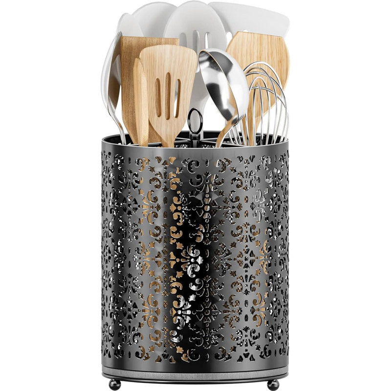360 ° Rotating Kitchenware Rack, Black
