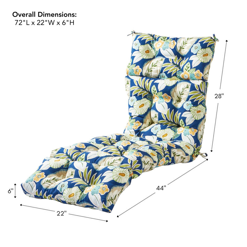 Coussin de chaise longue d'extérieur capitonné Shipton, Marlow
