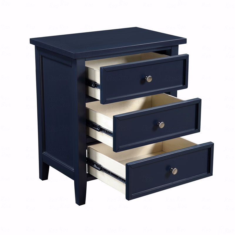 3-Drawer Nightstand - Midnight Blue