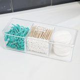 Waterproof Transparent Small Plastic Storage Box With 3 Compartments And Lid