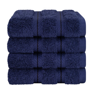 Hotel Collection 100% Turkish Cotton 20 x 30 Hand Towels - Marine Blue 