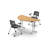 Adda 2 Person Conference Meeting Table with 2 Chairs Complete Set
