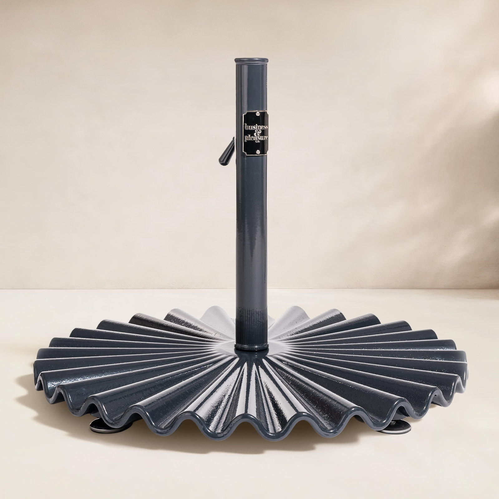 55lb In-Ground Umbrella Base, Vintage Black