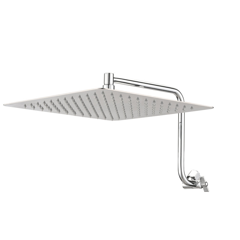 12 Inch Adjustable Extension Arm High-pressure Rain Shower Head, Chrome
