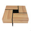 Table basse avec 4 compartiments de rangement cachés, table basse carrée-1449305457
