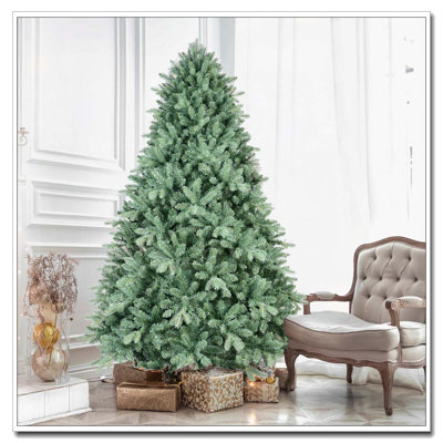 Arbre de Noël 7,5 pi avec teinte bleu-vert