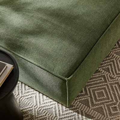 Restore Performance Fabric Upholstered Modular Ottoman In Foliage