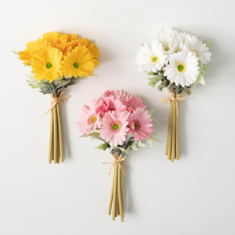 Ensemble de 3 marguerites artificielles 13 po