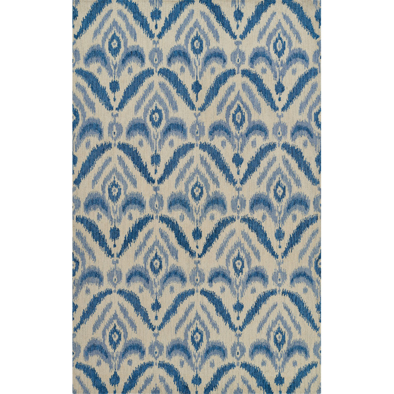 Wool Ikat Indoor Rug, Rectangle 3'6" x 5'6"