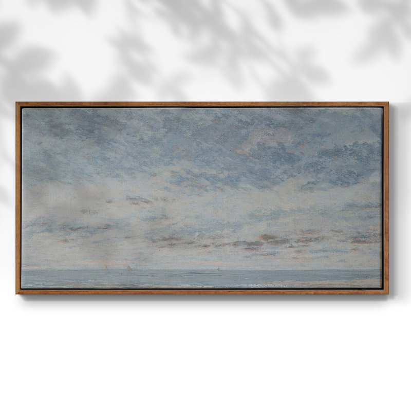 Série paysage - CMxxix - Toile tendue avec châssis encadré - Prêt à être accroché, H 21 po x l 41 po, Noyer