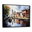 «Beige Canal Waterway Pointillism», reproduction sur toile-437469865-437469843