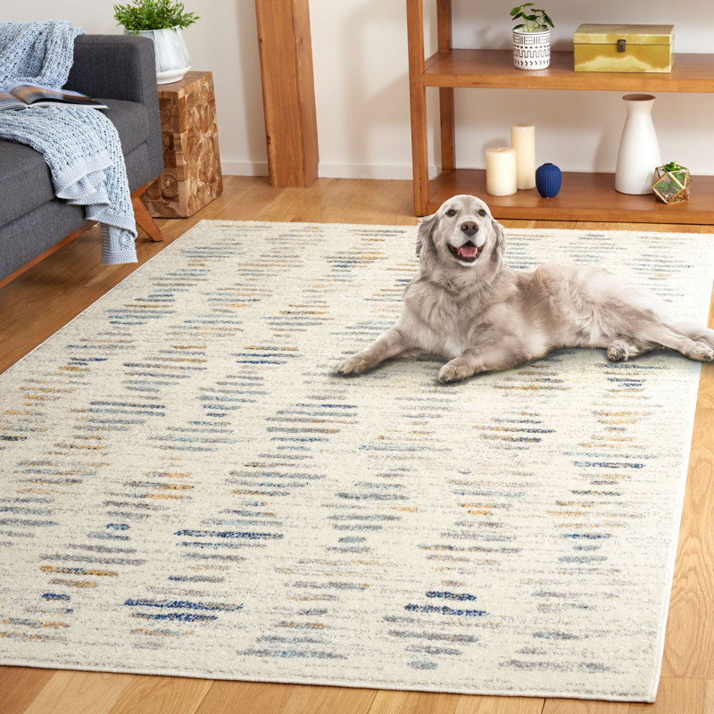 Jumarion Tulum Performance Abstract Rug, Rectangle 5'5" x 7'7"