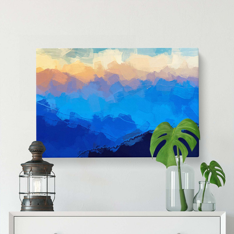 Mist Over The Mountains In Abstract - Wrapped Canvas, 50cm H x 76cm W x 3cm D