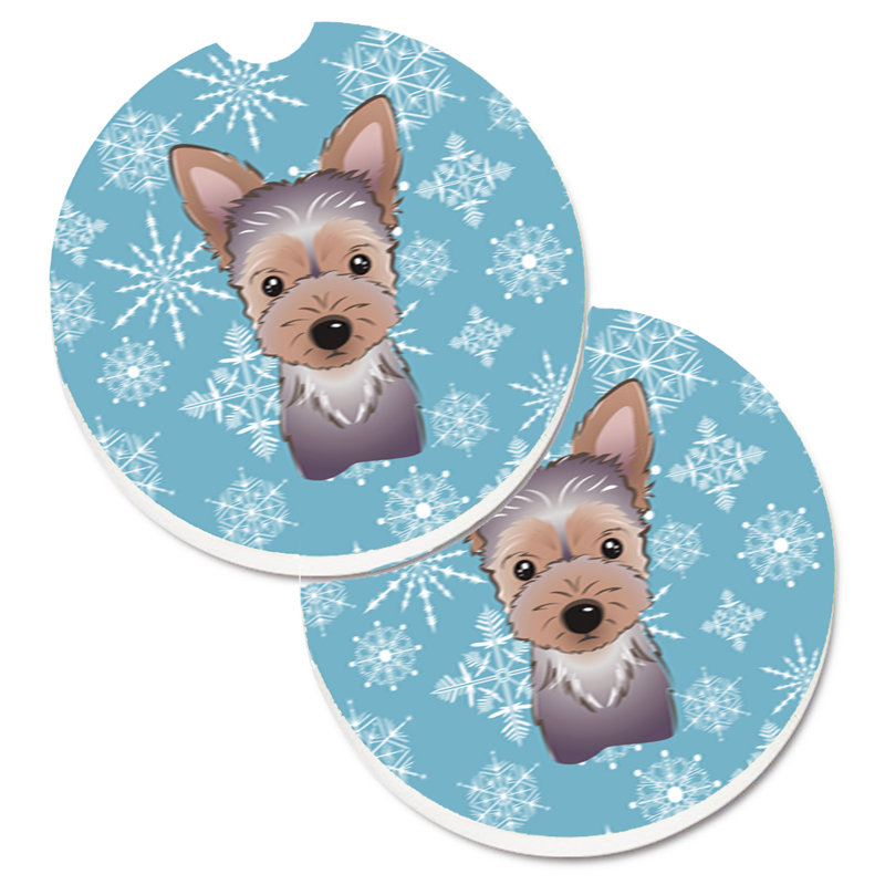 Sous-verre de voiture de neige, Chiot Yorkie