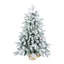 Arbre de Noël de table floqué 3 pi avec base en ciment en toile de jute