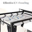 Lit de jour en aluminium pour patio avec auvent, rideau gris, coussin beige, porte-gobelet pour terrasse, piscine, cour, construction de jardin et auvent rétractable - 5 dossiers réglables, cour et coussin