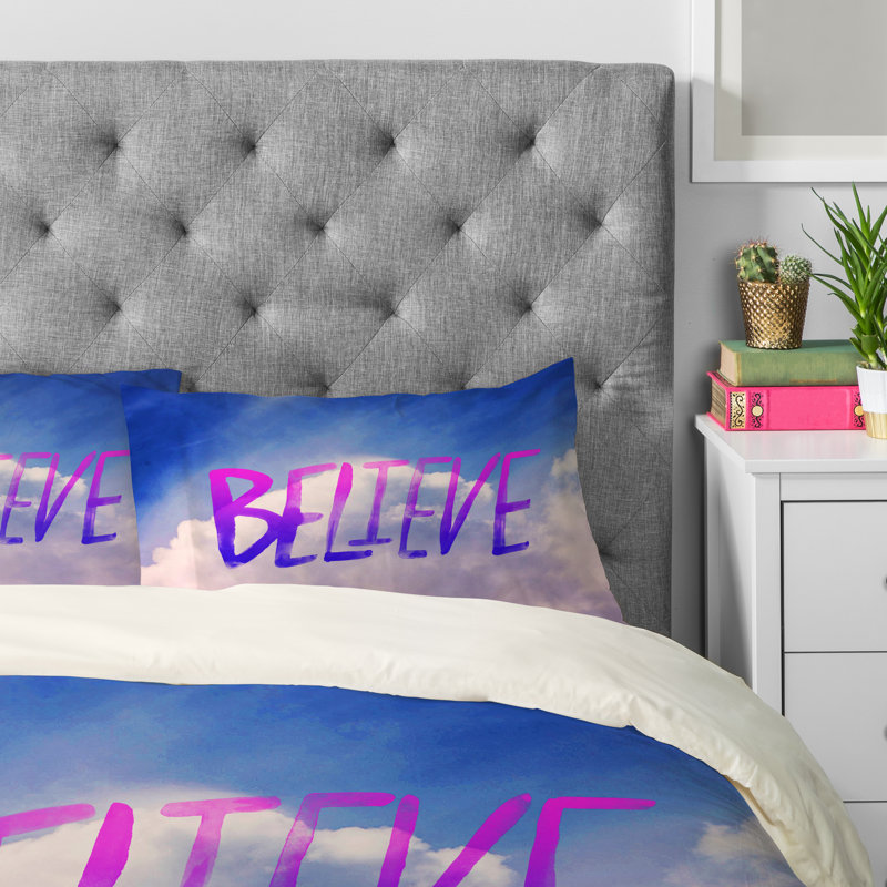 Leah Flores Believe x Clouds Pillowcase, Standard