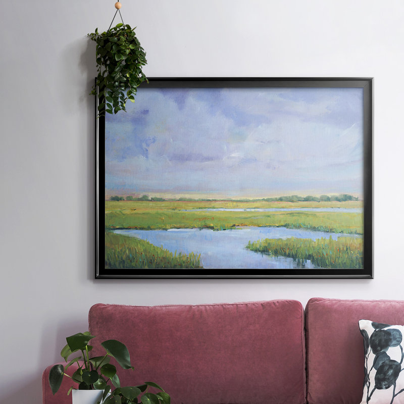 Summer Marsh I, reproduction d'art sur toile, Noir, H 18 po x l 26 po 