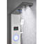 Système de panneau de tour de douche à inverseur 4 voies avec pomme de douche à pluie et brume à DEL, en nickel brossé-68165268