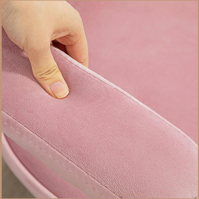 Chaise de bureau à domicile, chaise de bureau d'ordinateur avec tissu velouté touffeté à boutons, fauteuil de coiffeuse pivotant