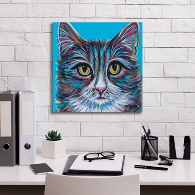 «Pastel Cats 1» par Carolee Vitaletti, art mural sur toile