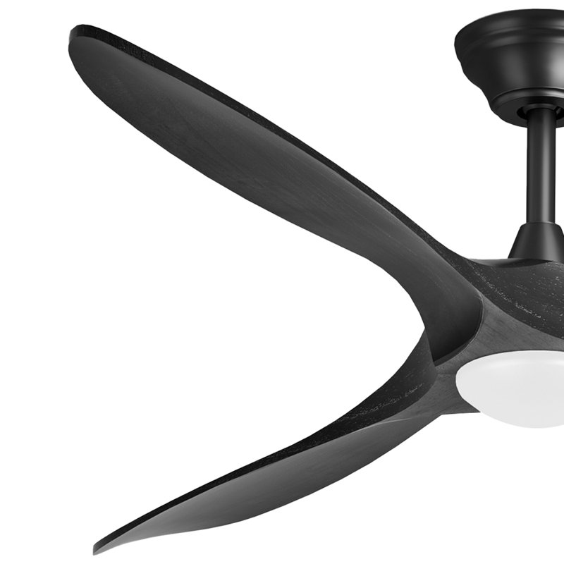 Ventilateur de plafond d'intérieur à 3 pales avec télécommande et lumière Netrapal, 3 couleurs de DEL, moteur à courant continu à 6 vitesses, minuterie