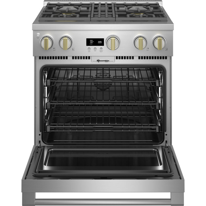 Monogram 30" Professional Range With 4 Burners, Dual Fuel, 5.3 cu ft