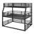 Metal Triple Bunk Bed With Safety Guardrails-1274283673