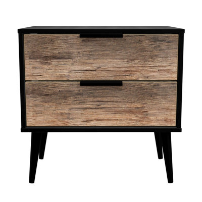 Fully Assembled Berryhill 2 Drawer Bedside Table