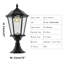 Lampadaire solaire d'extérieur en aluminium noir Zb (lot de 2)