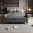 Bed Bench Dark Grey Fabric
