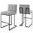 Privy Black Stainless Steel Upholstered Counter Stool-573757569-570633222