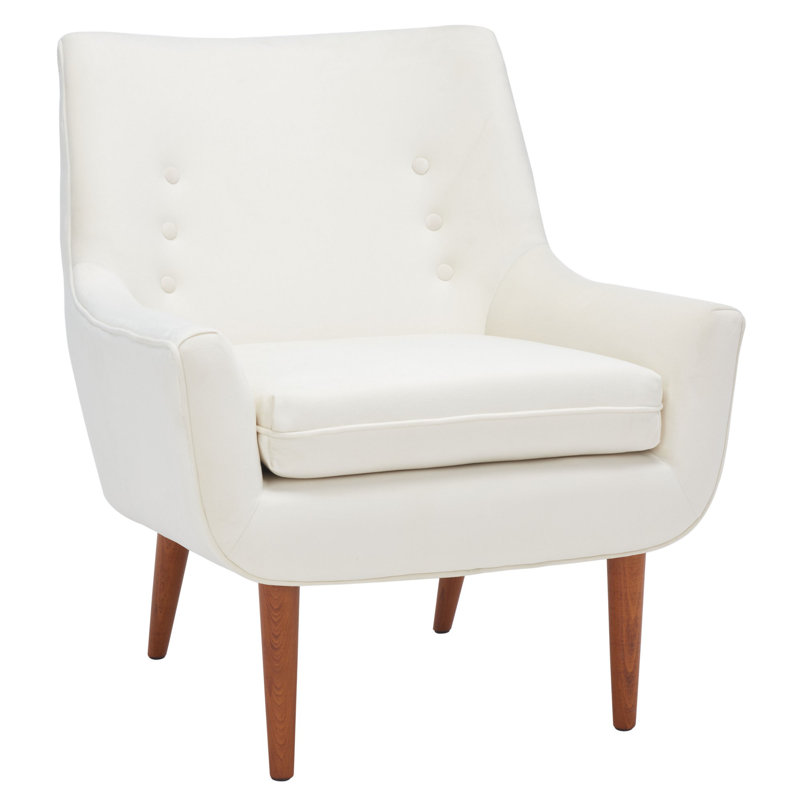 Arguello Velvet Armchair, White Velvet
