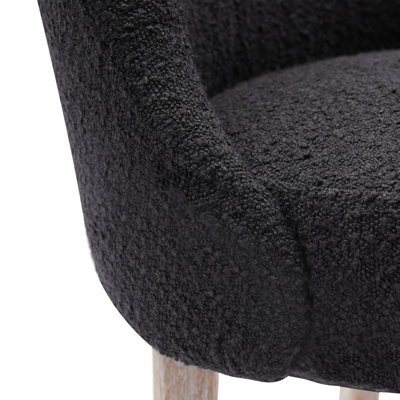 19.5'' H Upholstered Side Chair, 1, Black