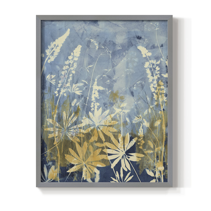Wild Lupine Framed Print - Solid Wood, Gray, 30" H x 24" W