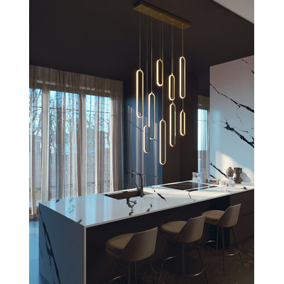 Luminaire suspendu à 9 lumières DEL Jevone