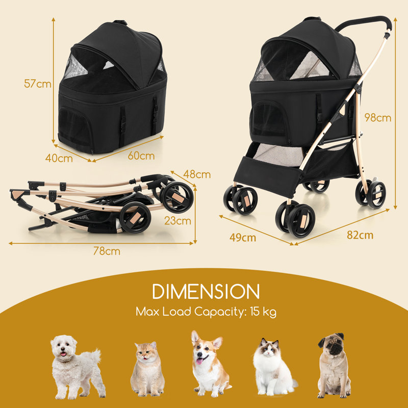 Artemas Vehicle Travel Carrier, Black/Gold