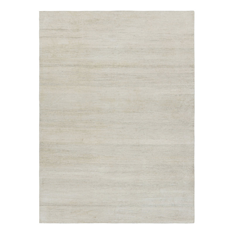 Rug & Kilim’S Contemporary Textural Rug In Cream And Beige With Striae