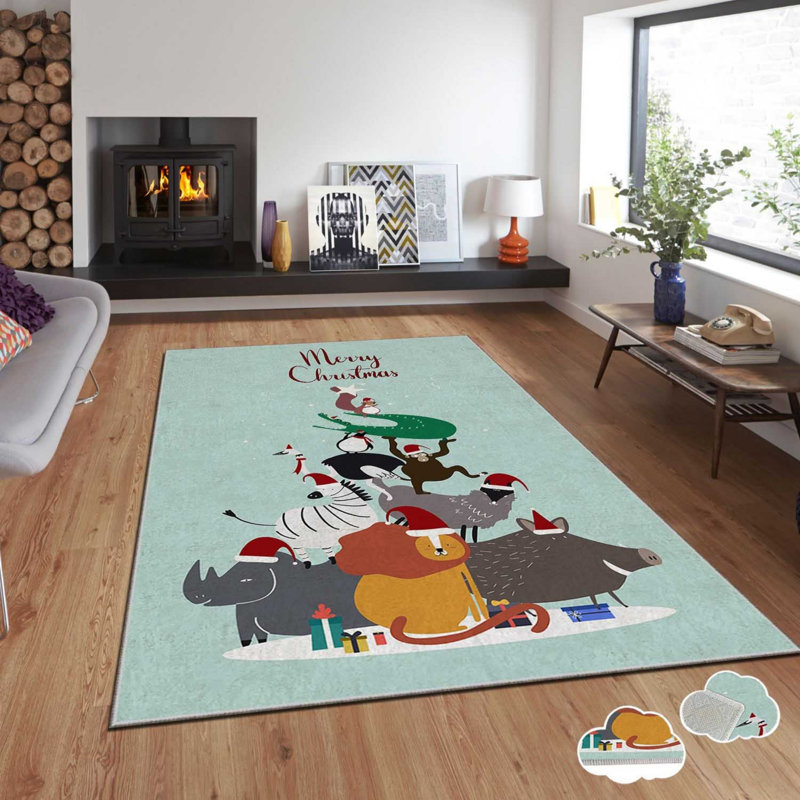 Luxurious Velvet Carpet, 3.3 x 5.9 Feet, 100% Polyester, 740 g/m² | Non-Slip Dot Underside, Laminated Sponge for Comfort | Digital Printing, Easy to Clean, Machine Washable at 86°F | Perfect for Living Room & Bedroom