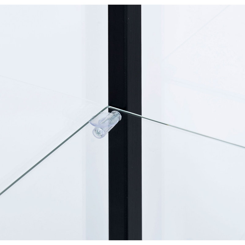 Lisa 23.75 " W Glass Curio Cabinet
