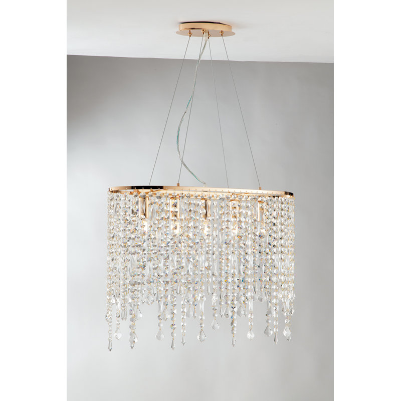 Ingrid 5 - Light Crystal Pendant, Gold