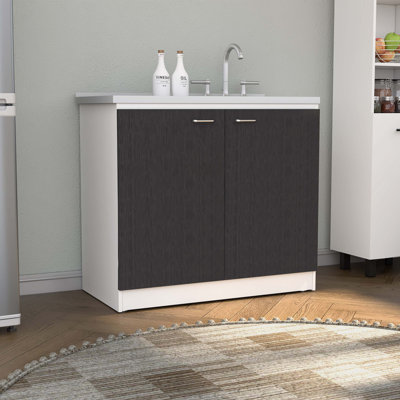 Bureau rotatif Alfie de 72 po de largeur ou poste de travail compact et réglable dans deux directions avec compartiments de rangement