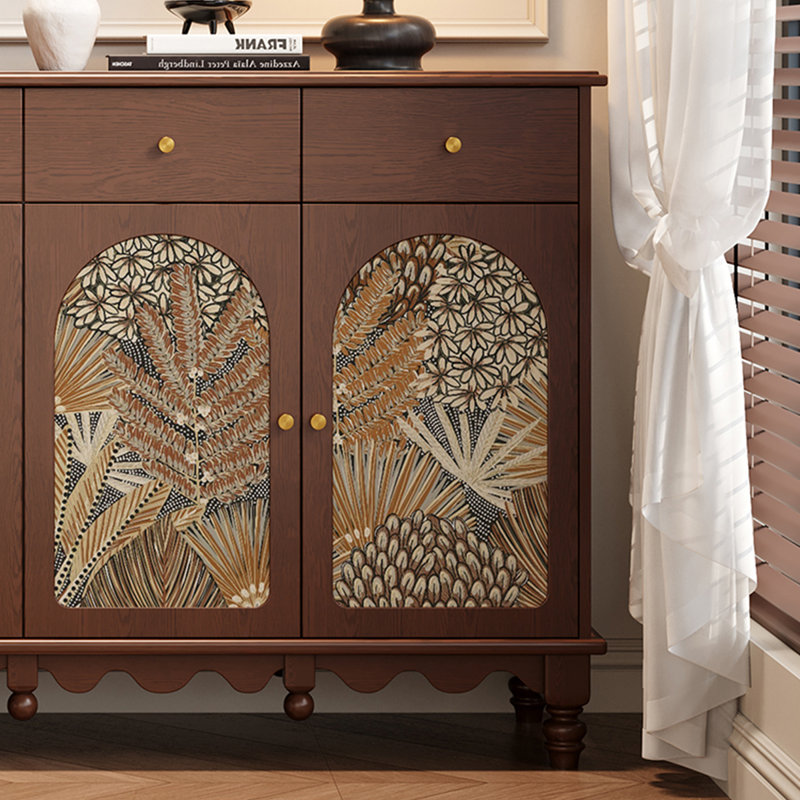Armoire d'entrée en bois massif avec tiroirs