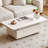 Cream style solid wood end table