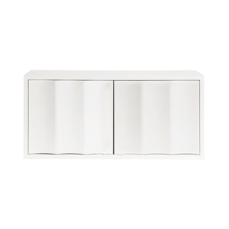 Wooden Wall Cabinet with Push-Close Doors