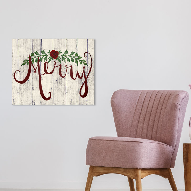 « merry », art textuel sur toile, Toile tendue, H 36 po x l 45 po x P 1,5 po