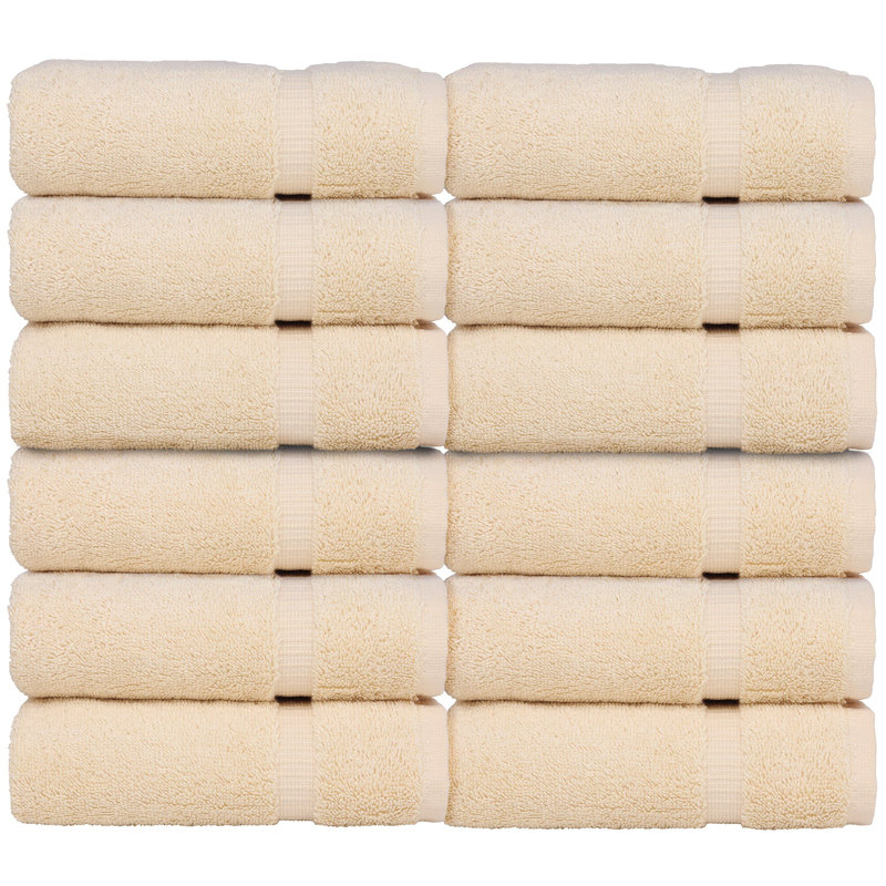 100% Cotton Washcloth Towel Set, Beige