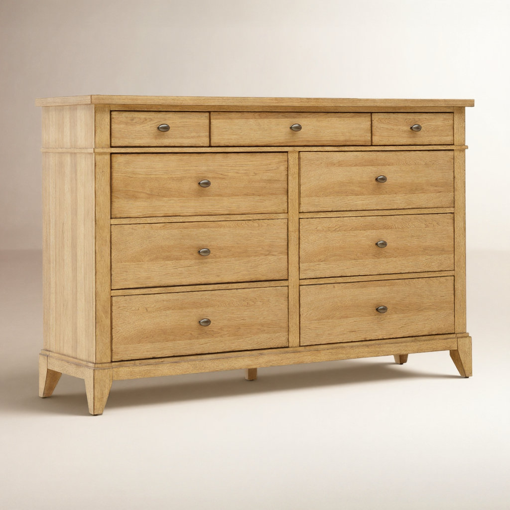 Mya 9 Drawer Dresser, Natural