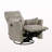 Taupe Corduroy Fabric Upholstery 1pc Accent Chair Swivel Glider Reclining Motion Solid Wood Living Room Furniture-1011171709